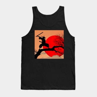 Kenjutsu Sword Digital Japanese Art Tank Top